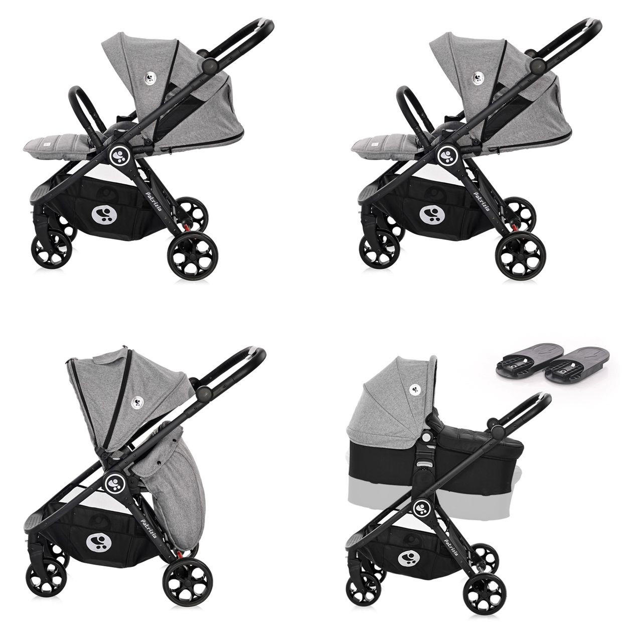Thumbnail - Lorelli Kombikinderwagen, Schwarz, Metall, 55x99x93 cm, kinder, unisex, Baby on Tour, Kinderwagen & Buggys, Kombikinderw...