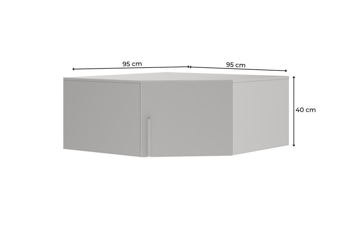 AUFSATZSCHRANK BRISSO BRN4 95/40/95 cm in Platingrau - Grau, Holzwerkstoff (95/40/95cm) - Deine Möbel 24