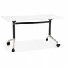 SCHREIBTISCH Weiß 140x70x73 cm - Schwarz/Weiß, Holz/Metall (140/70/73cm) - AlterEgo