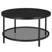 COUCHTISCH 80 cm Glas Wohnzimmertisch - Schwarz, Glas (80/80/46cm) - Kaket