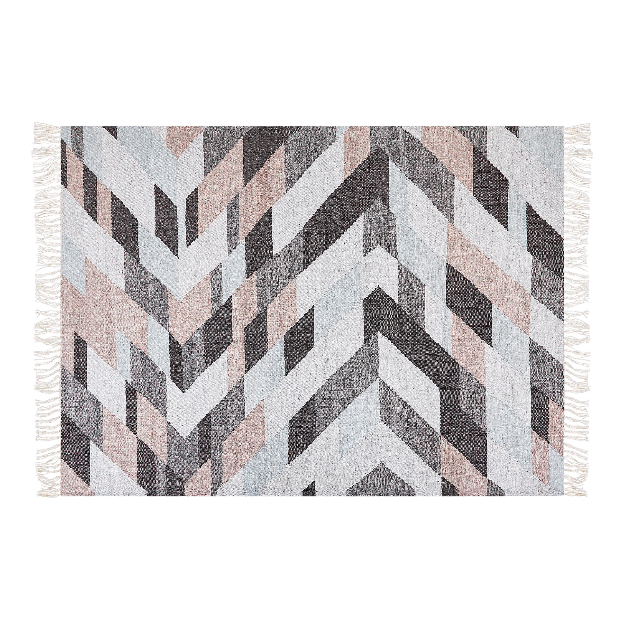 TEPPICH geflochten Nakkas 200/140 cm - Multicolor, Naturmaterialien (140/200cm) - Beliani