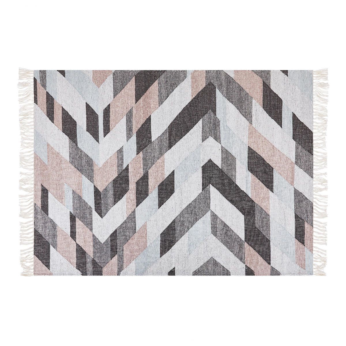 TEPPICH geflochten Nakkas 200/140 cm - Multicolor, Naturmaterialien (140/200cm) - Beliani