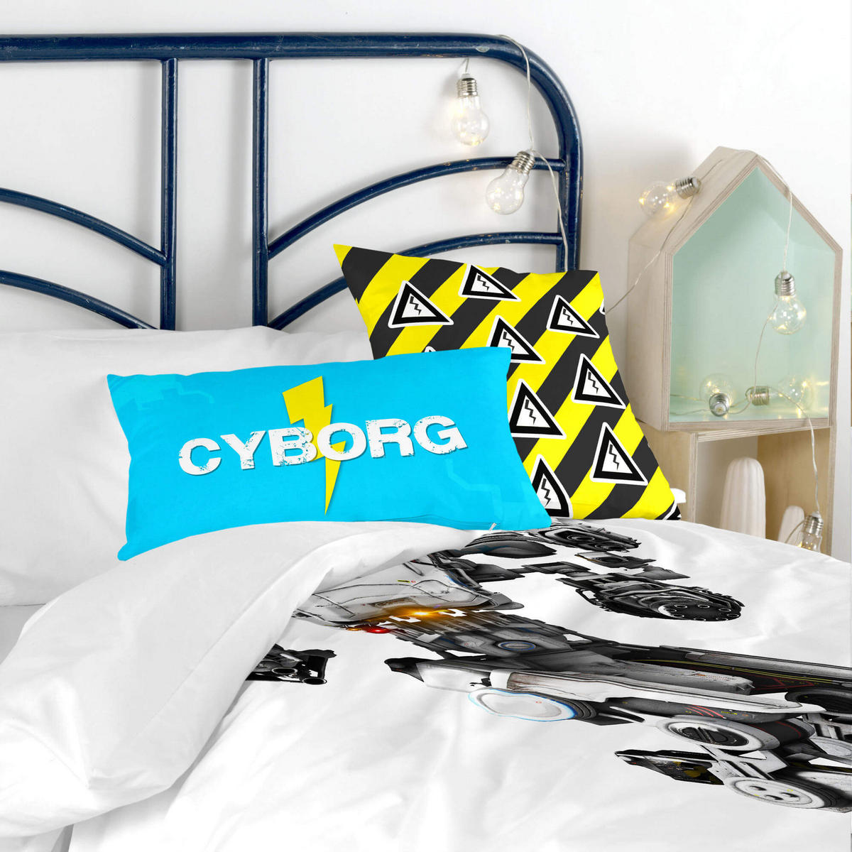 KISSENBEZUG cyborg 50x30 cm mehrfarbig - Multicolor, Textil (50/30cm) - Happy Friday