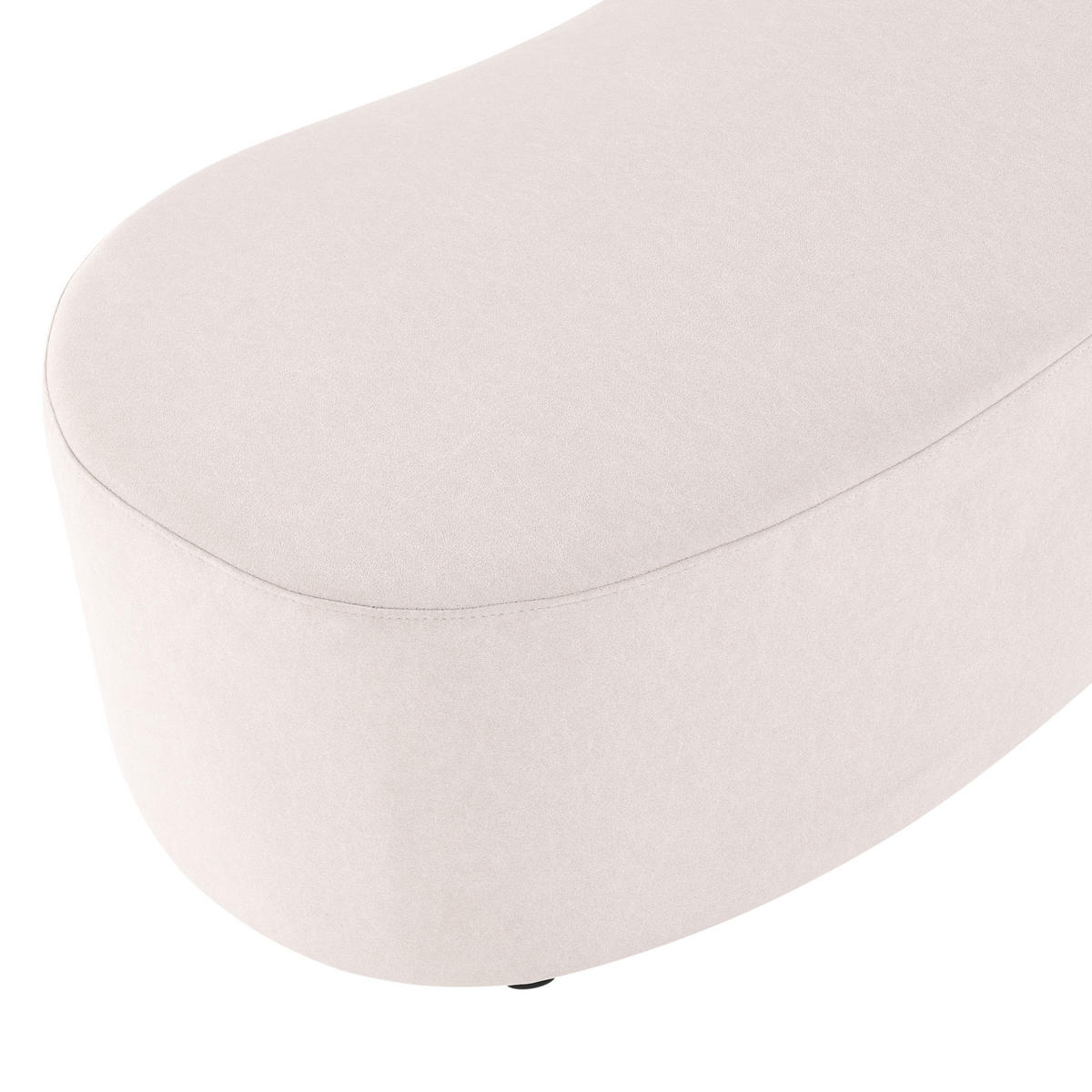 OTTOMANE Stoff Hellbeige Amal - Beige, Textil (120/41/54cm) - Beliani