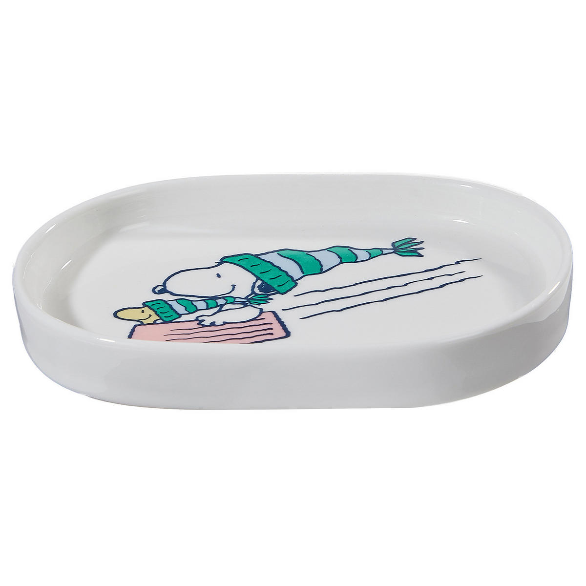 DEKOTELLER Peanuts Snoopy mit Mütze - Weiß, Keramik (2cm) - Butlers