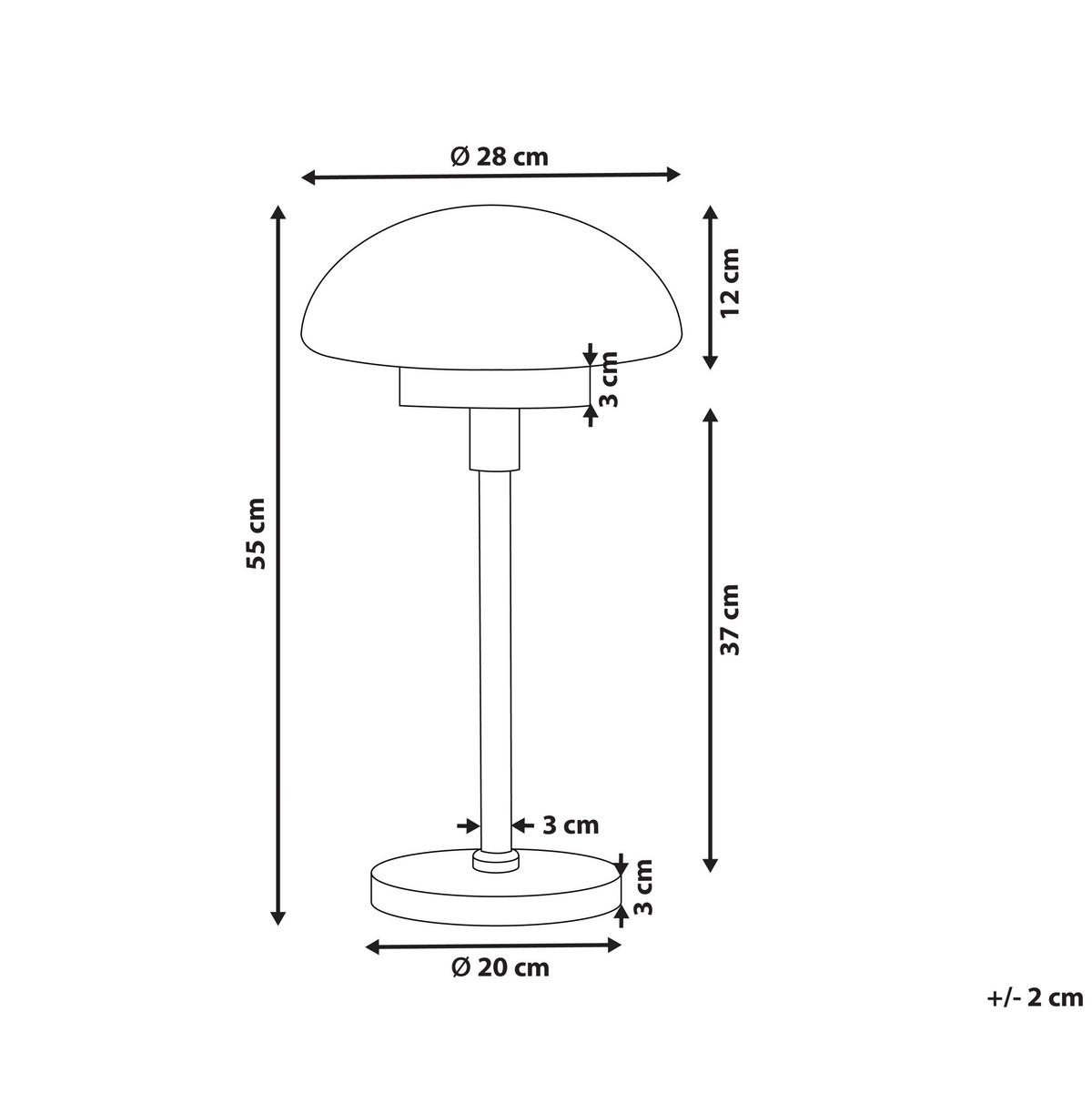 TISCHLAMPE Minija 28/28/66 cm - Schwarz, Metall (28/28/66cm) - Beliani