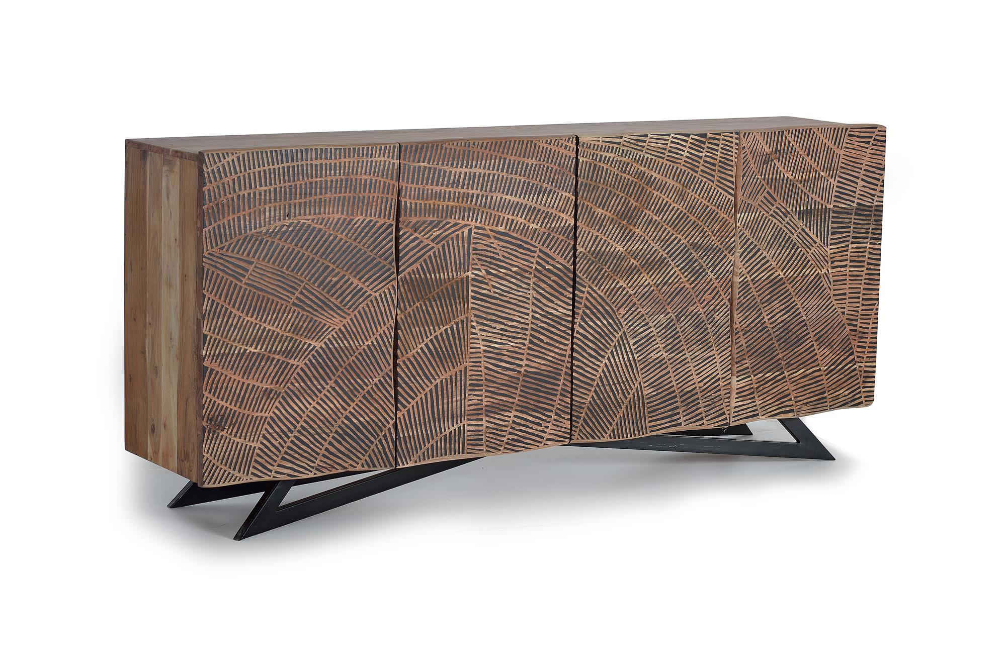 SIDEBOARD aus Akazienholz - Braun, Holz (40/90/200cm) - Giner y Colomer