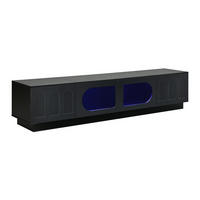 LOWBOARD DE-40167 mit LED-Beleuchtung und Glastüren Schwarz - Schwarz, Holzwerkstoff (200/42/40cm) - ComfortXL