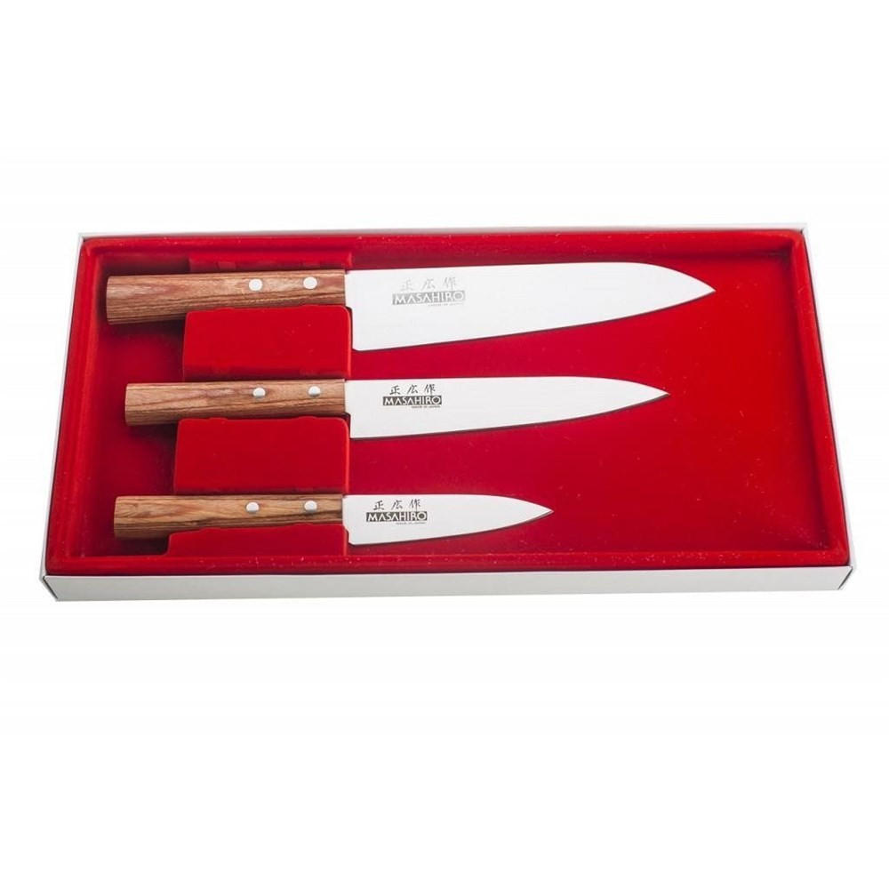 MESSERSET Weiß 42/20/42 cm 359212425 - Weiß, Holz - Masahiro 