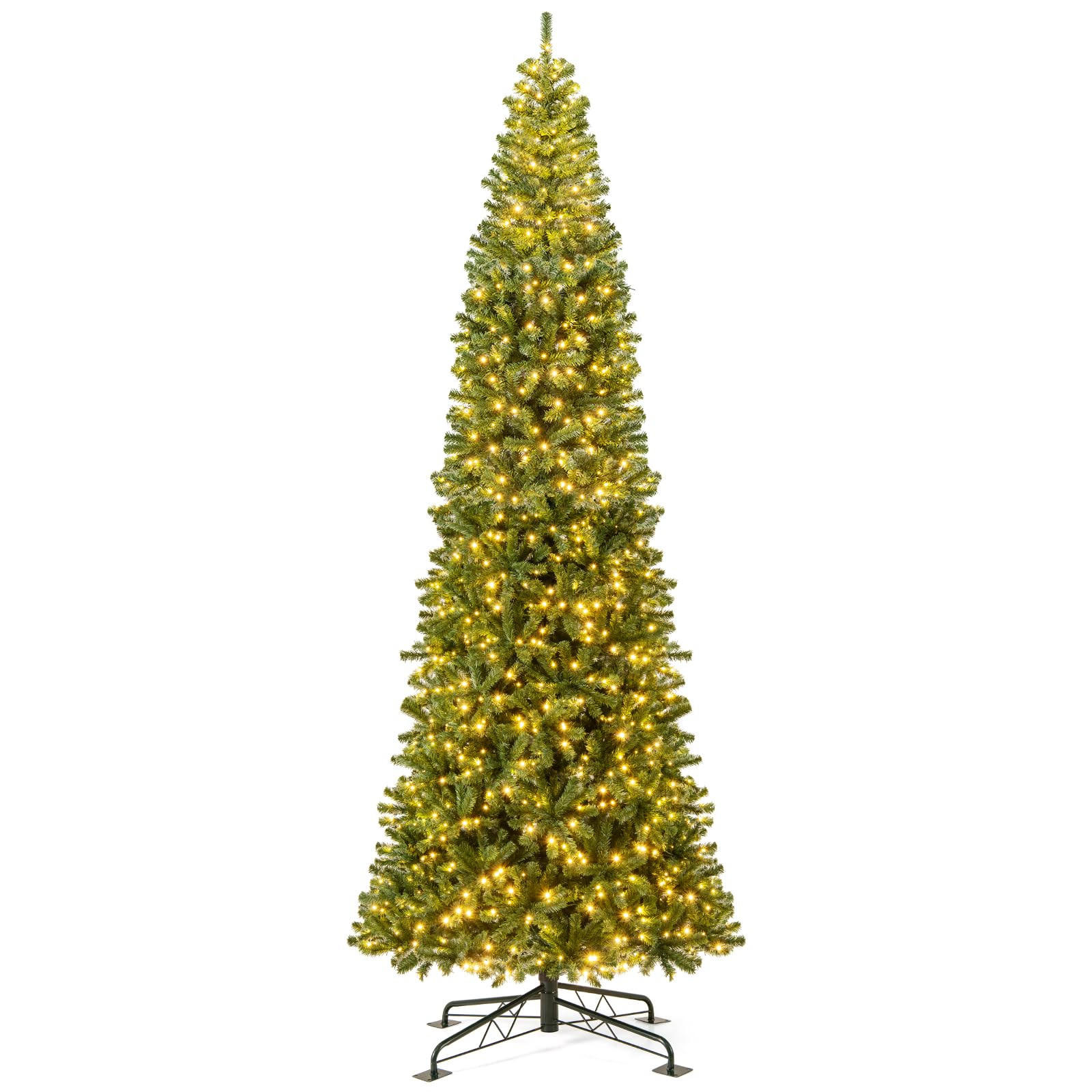 WEIHNACHTSBAUM große Tannenform mit LEDs 360 cm grün - Grün, Kunststoff (360cm) - COSTWAY