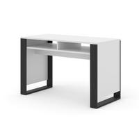 SCHREIBTISCH Weiß, Schwarz 120/75/55 - Schwarz/Weiß, Holzwerkstoff (55/120/75cm) - RAUMHIRSCH FURNITURE