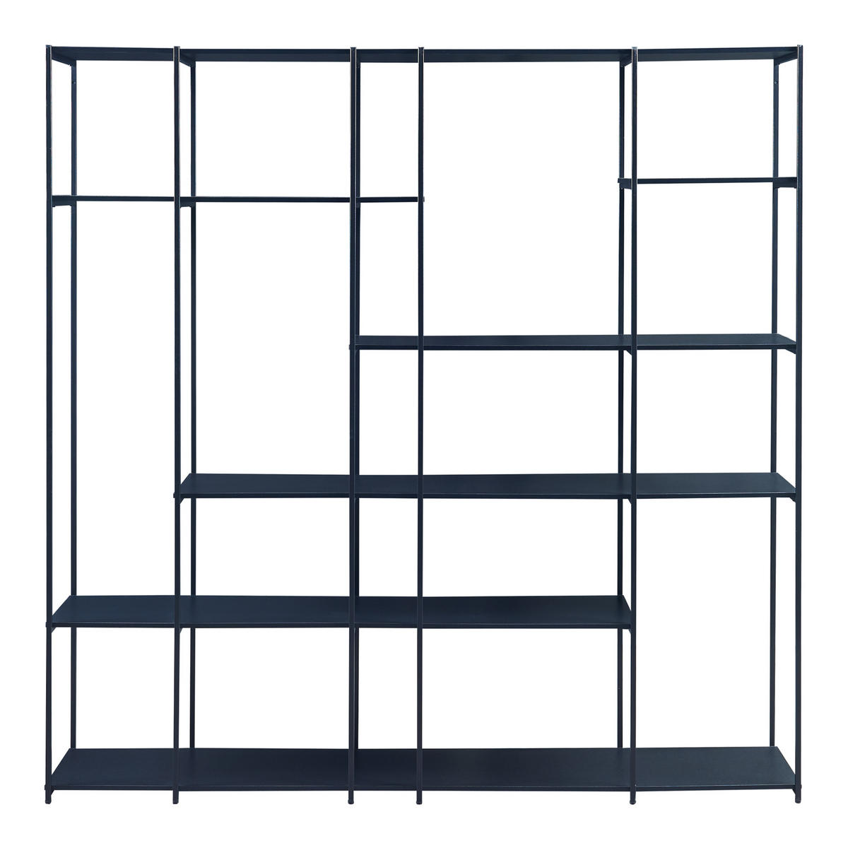 STANDREGAL Rælingen - Schwarz, Metall (180/180/32.5cm) - [en.casa]