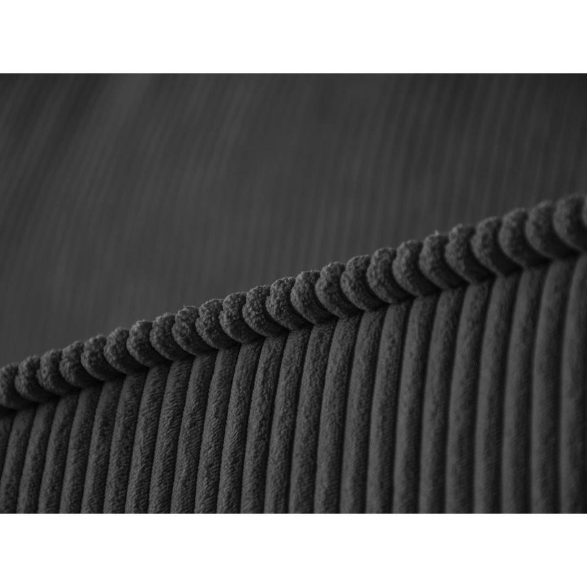 ECKSCHLAFSOFA mit Schlaffunktion Hektor dunkelgrau - Dunkelgrau/Schwarz, Kunststoff/Textil (277/152cm) - Beautysofa
