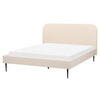 POLSTERBETT 160/200cm Helles Beige Flayat - Beige, Textil (160/200cm) - Beliani