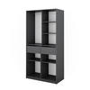 KLEIDERSCHRANK Elmo Anthrazit 100 x 200 cm mit 2 Schubladen - Anthrazit, Holzwerkstoff (100/200/50cm) - Vicco