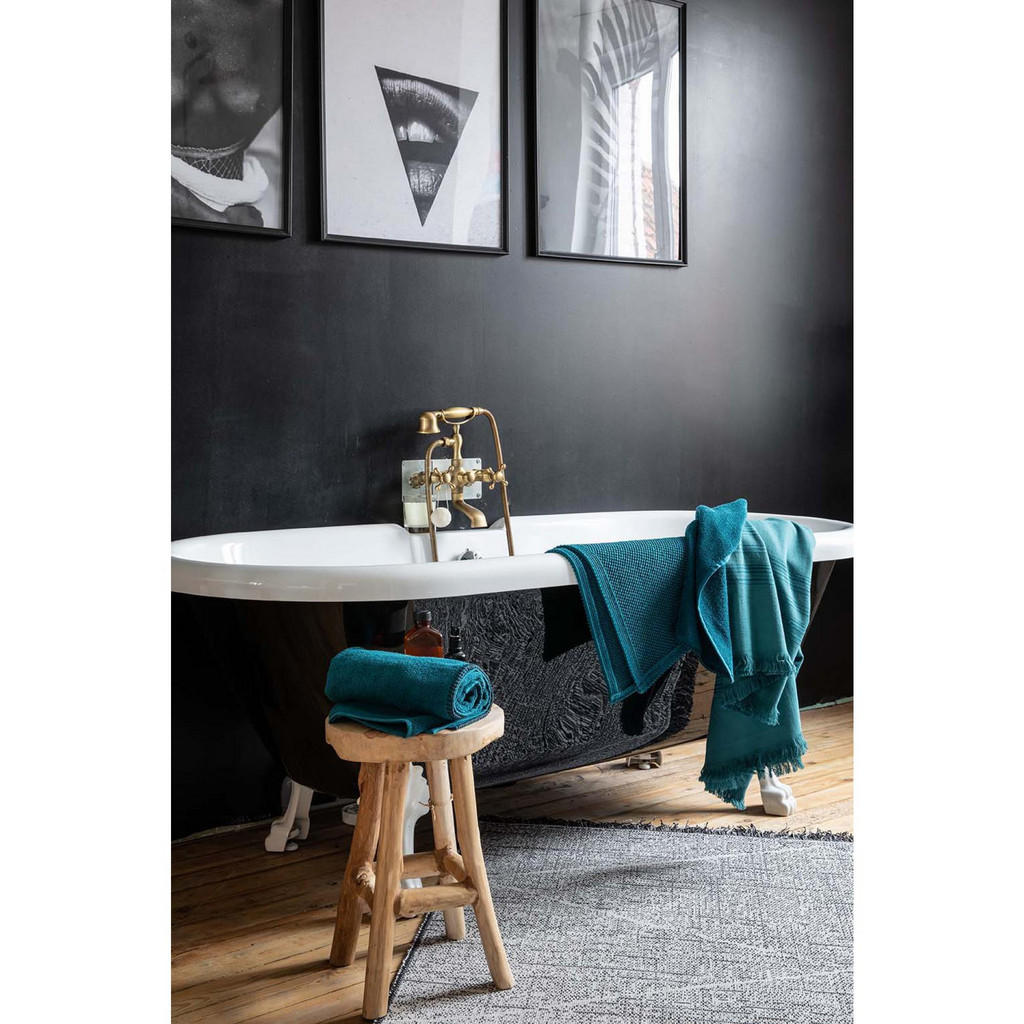 Thumbnail - Vivaraise Badematte, Smaragdgrün, Textil, 54x110 cm, Badtextilien, Badematten