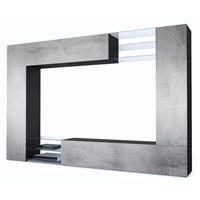 WOHNWAND Mirage Front in Beton Oxid Optik - Hellgrau, Holzwerkstoff (262/182.5/39cm) - Vladon