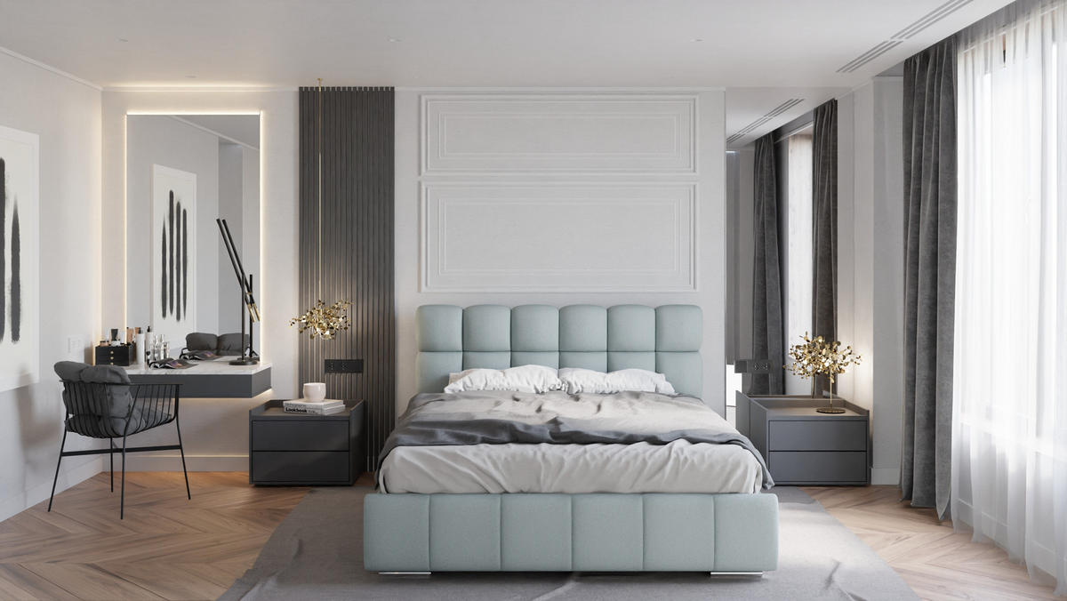 POLSTERBETT Bliss 160 x 200 cm mit Bettkasten und Lattenrost ohne matratze - hellgrau - Hellgrau, Holz (160/200cm) - Panda Möbel