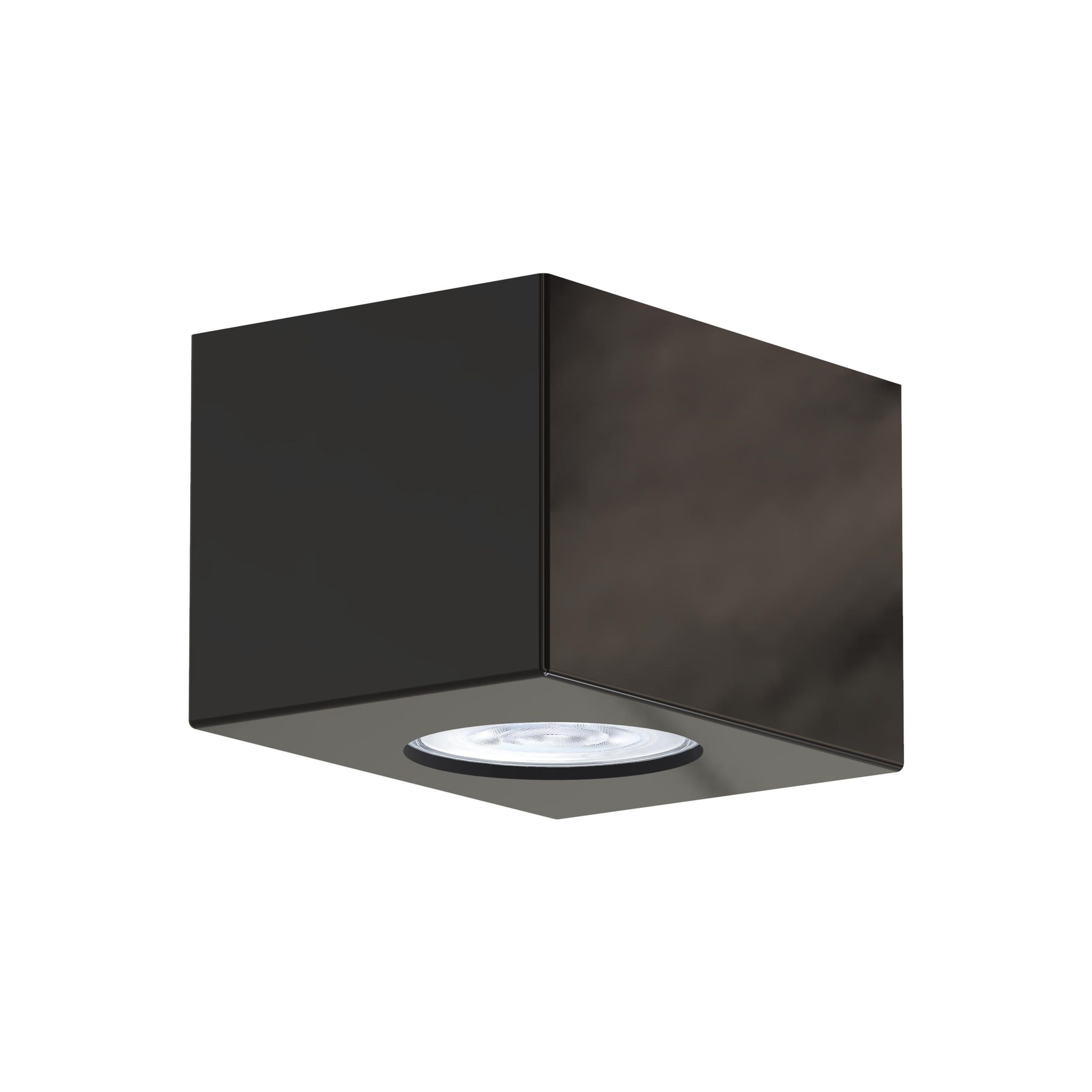 DECKENLEUCHTE - Schwarz Hochglanz, Metall (8/12/7cm) - Lumicom