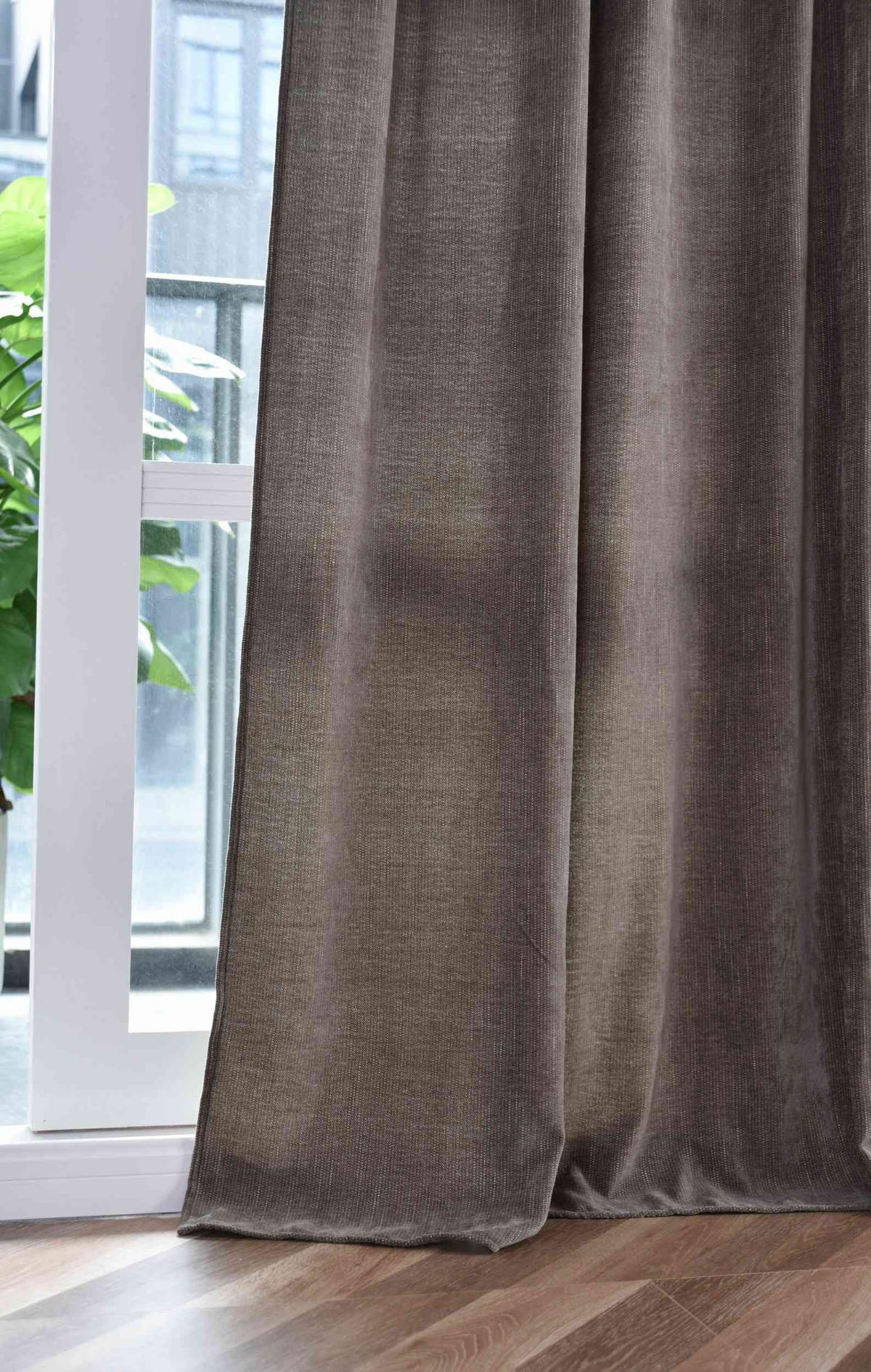 VORHANG 2ER SET HAVANNA HxB 245x135 cm Oliv Gold - Olivgrün, Textil (135/245cm) - Gardinenbox