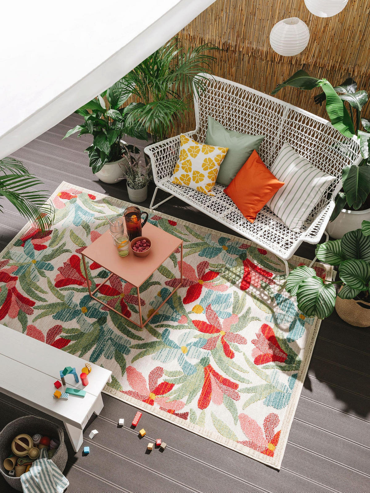 OUTDOOR-TEPPICH Noelia 140/200 cm - Multicolor, Kunststoff (140/200cm) - benuta Nest