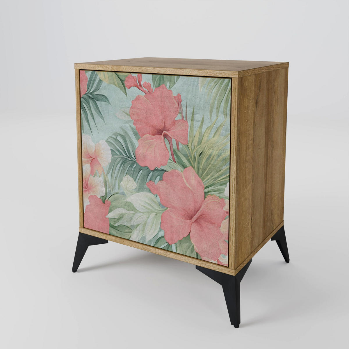 SIDEBOARD HAWAIIAN SPIRIT, Eichefarben, 57,5x42x57,5 cm, Ohne Füße - Eichefarben/Multicolor, Holzwerkstoff (57.5/57.5/42cm) - SpaceRebels