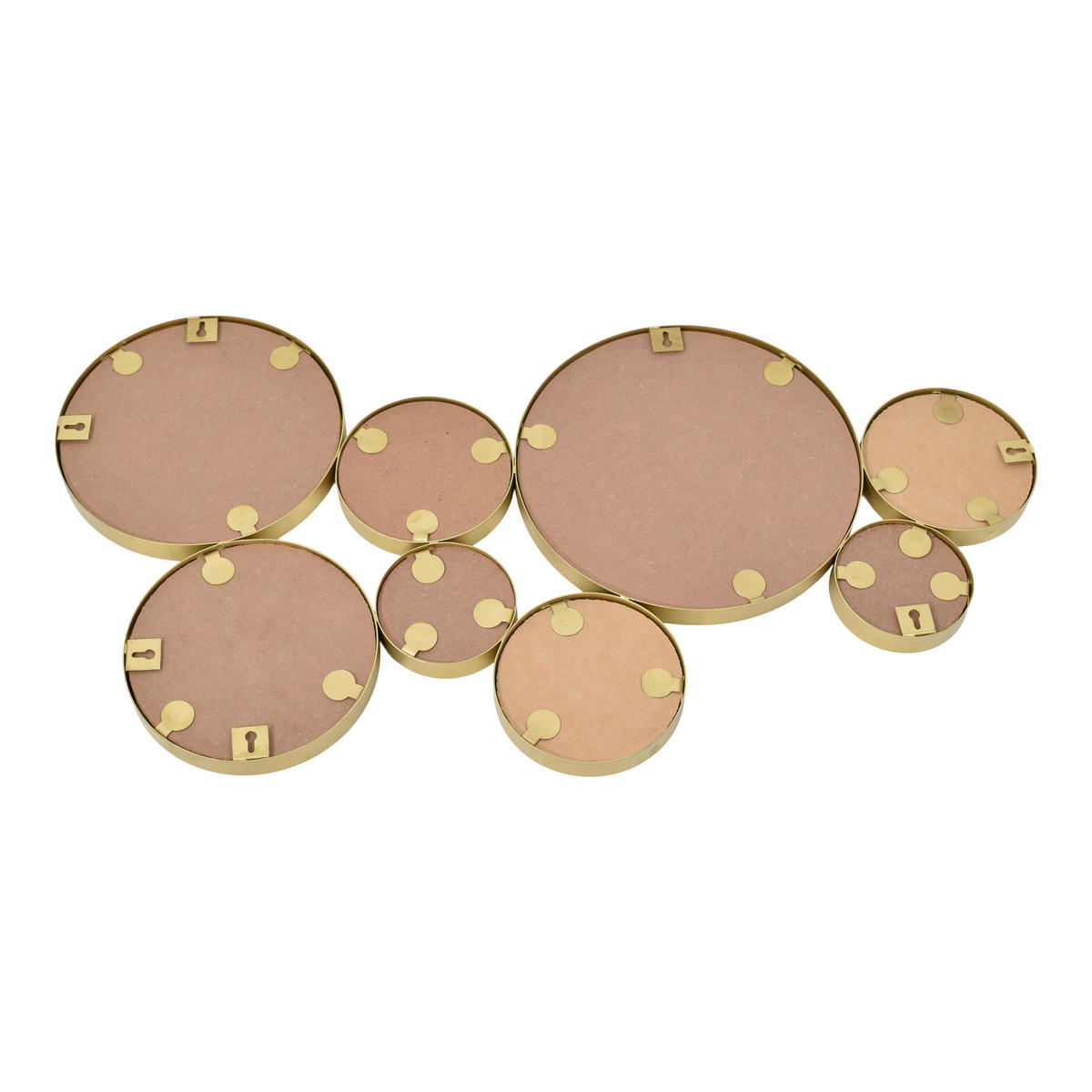 WANDSPIEGEL Bubbles Gold - Goldfarben, Metall (115/62/4cm) - LOFT42
