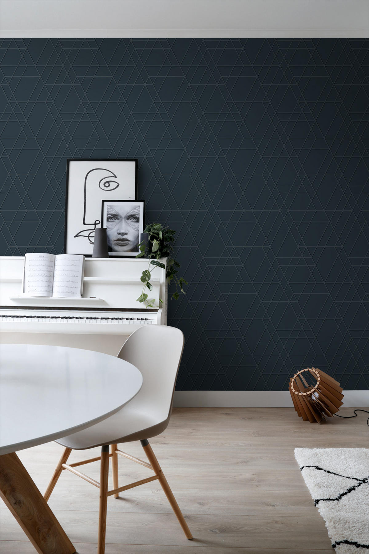 TAPETE 3D-Muster 50 x 900 cm - Blau, Papier (50/900cm) - ESTAhome