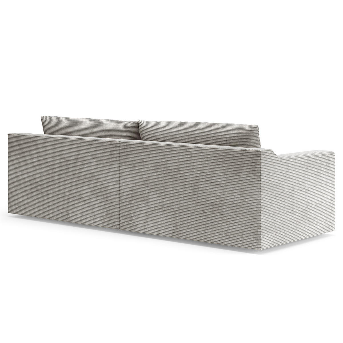 BIG-SOFA - Hellgrau, Kunststoff/Textil (274/90/112cm) - home24