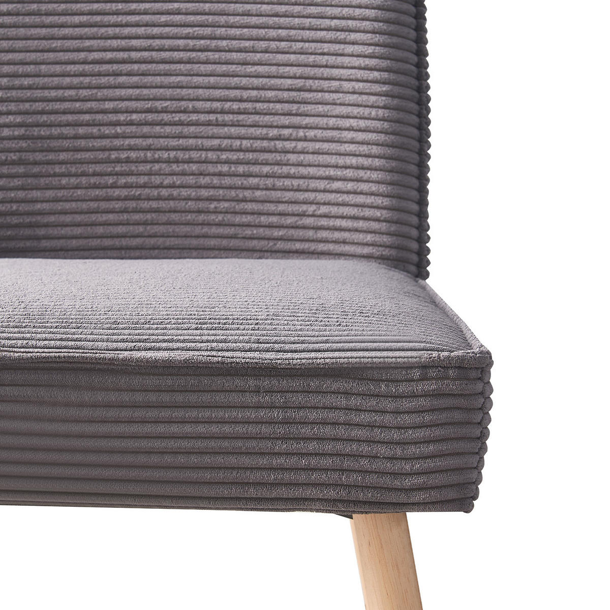 STUHL CEDRIC Anthrazit 2 Stück - Anthrazit, Eichenholz/Textil (49/91/61cm) - B&D Home
