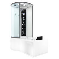WHIRLPOOL Wanne Duschkabine ws K55-R01-WP-EC 100x1 - Weiß, Glas/Kunststoff (170/220/98cm) - AcquaVapore by Sandra Jentho