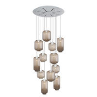 GALERIELEUCHTE Velo 12-flammig Klar Ø 18/20/25cm - Klar/Weiß, Glas (25/25/27cm) - s.luce