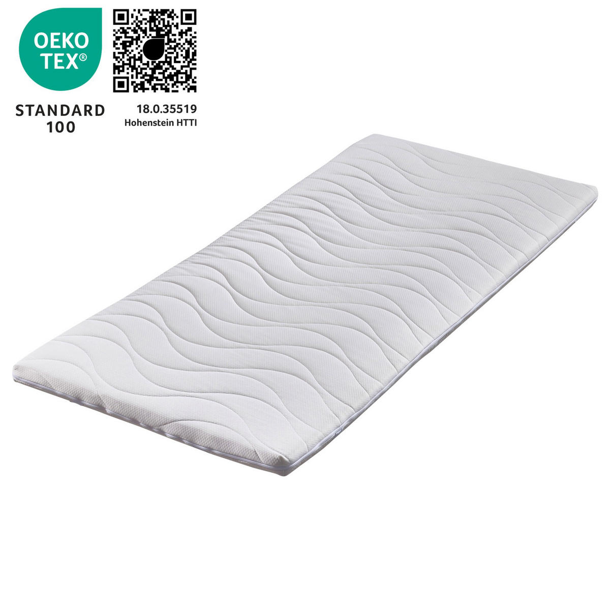 KALTSCHAUMTOPPER, abnehmbarer Bezug, Größe: 120x220 - Weiß, Textil (120/220cm) - Betten-ABC