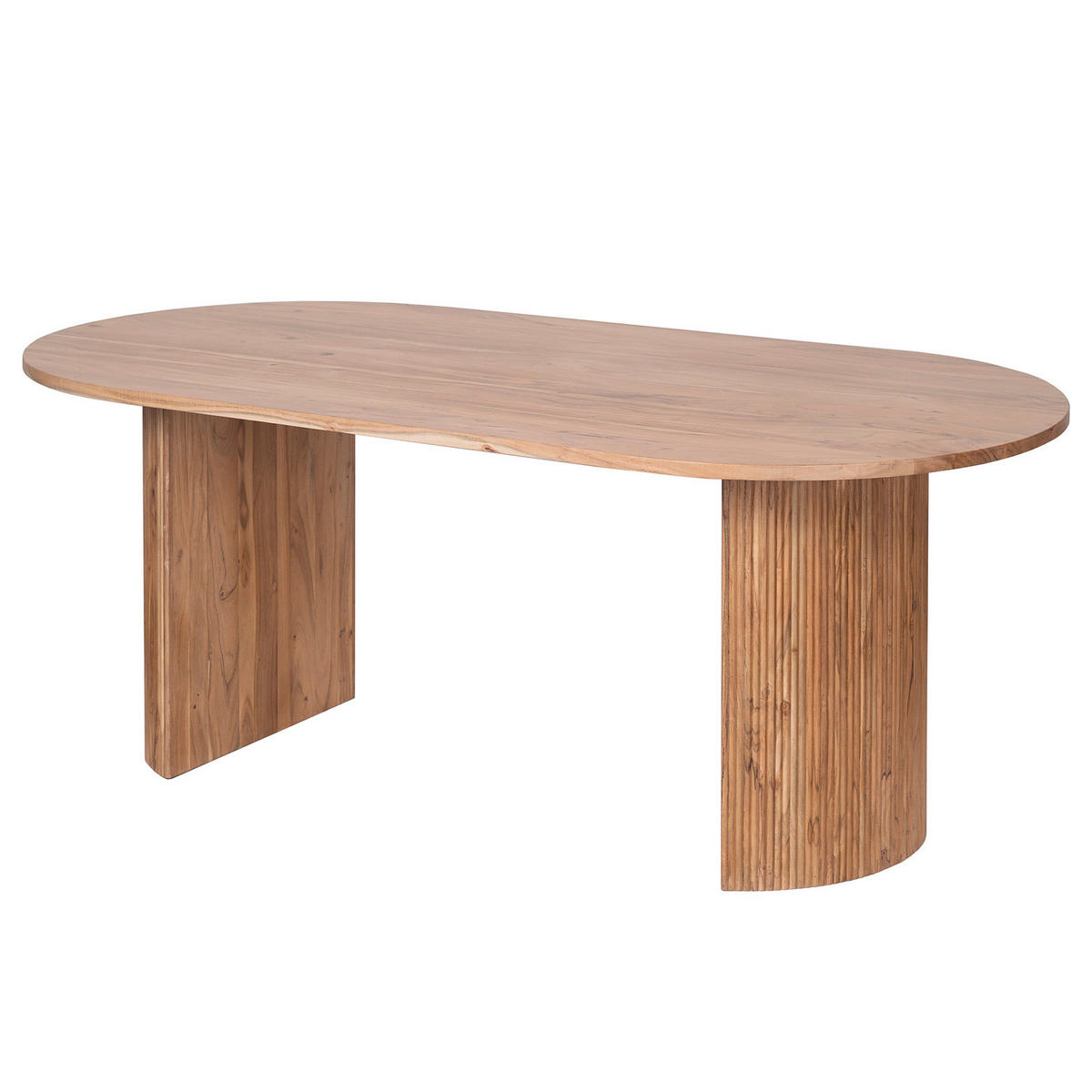 MASSIVER ESSTISCH - Akazie massiv - Braun/Akaziefarben, Akazienholz/Holz (100/200/76cm) - home24