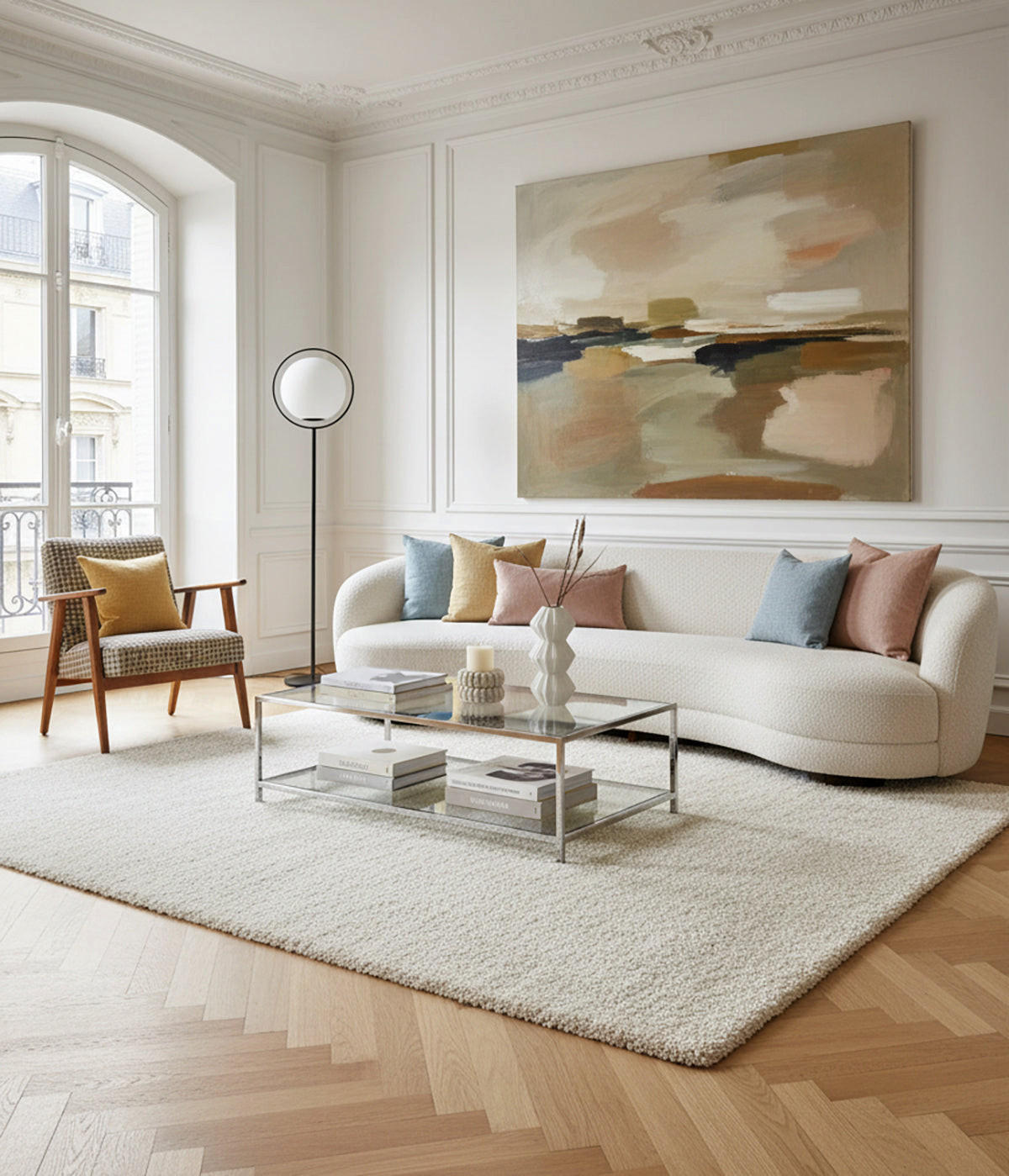 TEPPICH, Weicher und dicker weiß - Weiß, Textil (80/150cm) - AFK Living