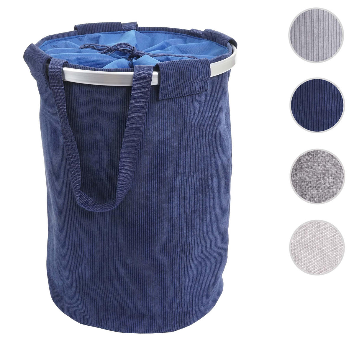 KOŠ NA PRÁDLO Modrý - modrá, textil (39/55/39cm) - MCW