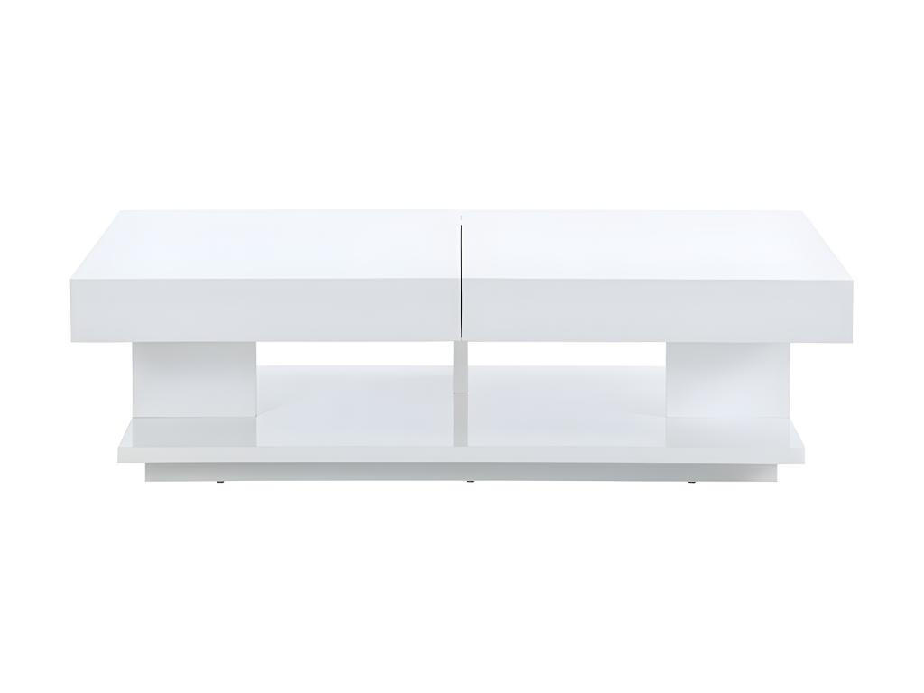 COUCHTISCH mit Stauraum - MDF lackiert - Weiß - ARAMIS - Weiß, Holz (120/60/35cm) - Vente-Unique