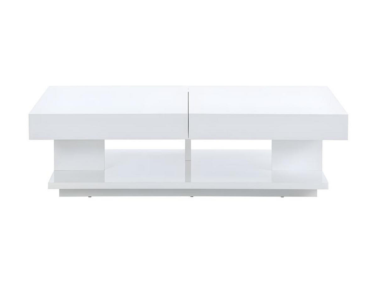 COUCHTISCH mit Stauraum - MDF lackiert - Weiß - ARAMIS - Weiß, Holz (120/60/35cm) - Vente-Unique