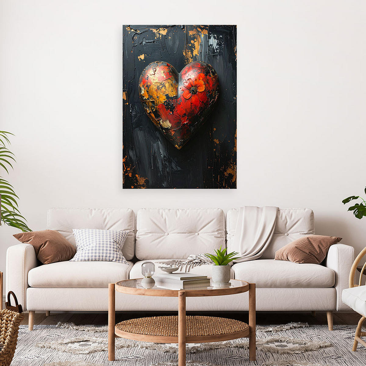 LEINWANDBILD Liebe 40x60cm - Multicolor, Textil (40/60cm) - Feeby