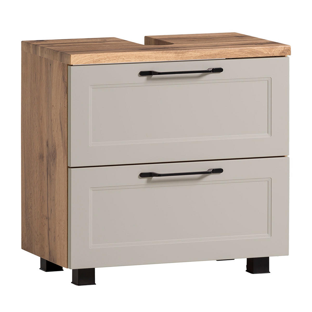 BADMÖBEL-SET 4-TLG. Marling-03 - Beige, Holzwerkstoff (120/200/35cm) - Lomado