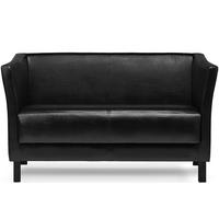 2-SITZER-SOFA ESPECTO Lederoptik, Schwarz - Schwarz, Textil (67/71/130cm) - KONSIMO®