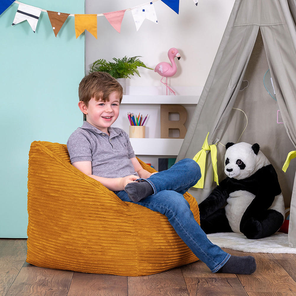 SITZSACK Flauschig für Kinder - Gelb, Textil (55/44/55cm) - icon