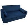 SOFA MATT Blau 2 Plätze - Blau, Textil (93/85/169cm) - Happy Garden