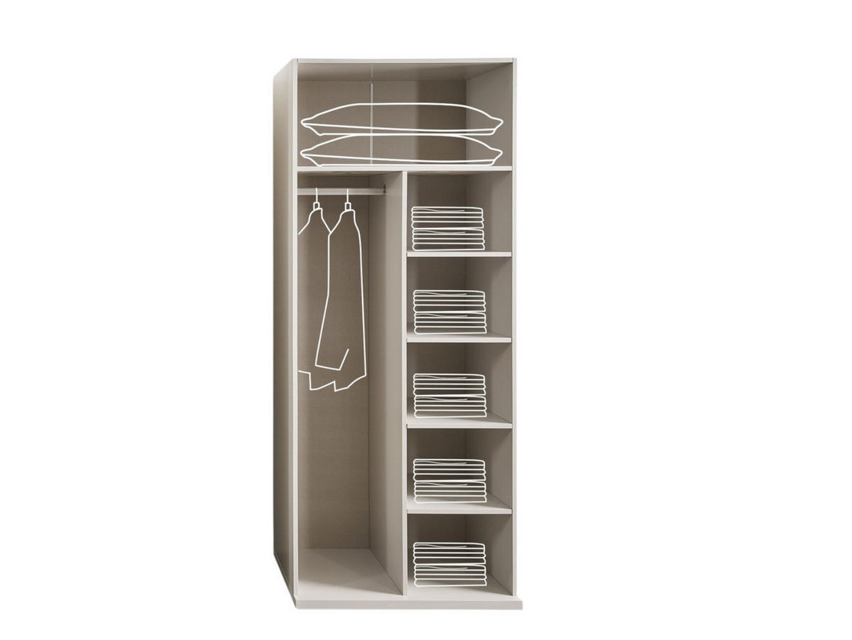 KLEIDERSCHRANK Vega 2 trg. - Beige, Holzwerkstoff (87/212/63cm)