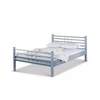 METALLBETT Lea / 160 x 220 cm / silbergrau - Silberfarben, Metall (160/220cm) - BED BOX