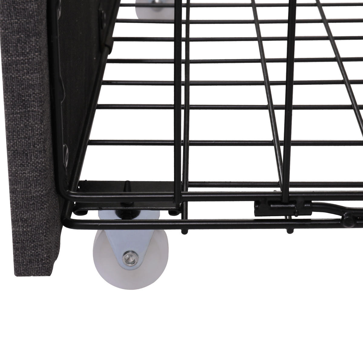 POLSTERBETT 140/200 cm Grau mit LED-Beleuchtung und hydraulischem Stauraum - Grau, Textil (140/200cm) - OKWISH