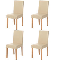 ESSZIMMERSTUHL Beige, Braun 4er-Set - Beige/Braun, Textil (43/90/56cm) - MCW