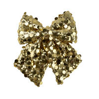 DEKOSCHLEIFE Santa Lila Gold - Goldfarben, Textil (21/24/21cm) - Mondex