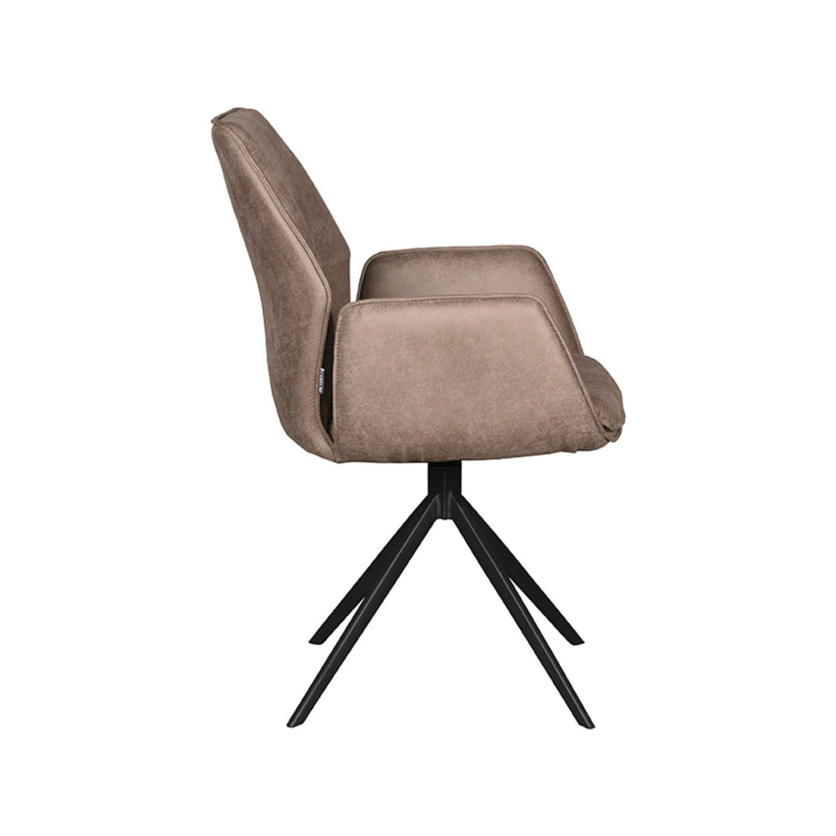ESSZIMMERSTUHL Mellow Taupe 63/58/92 cm 2er-Set - Taupe, Textil (58/92/63cm) - LABEL51