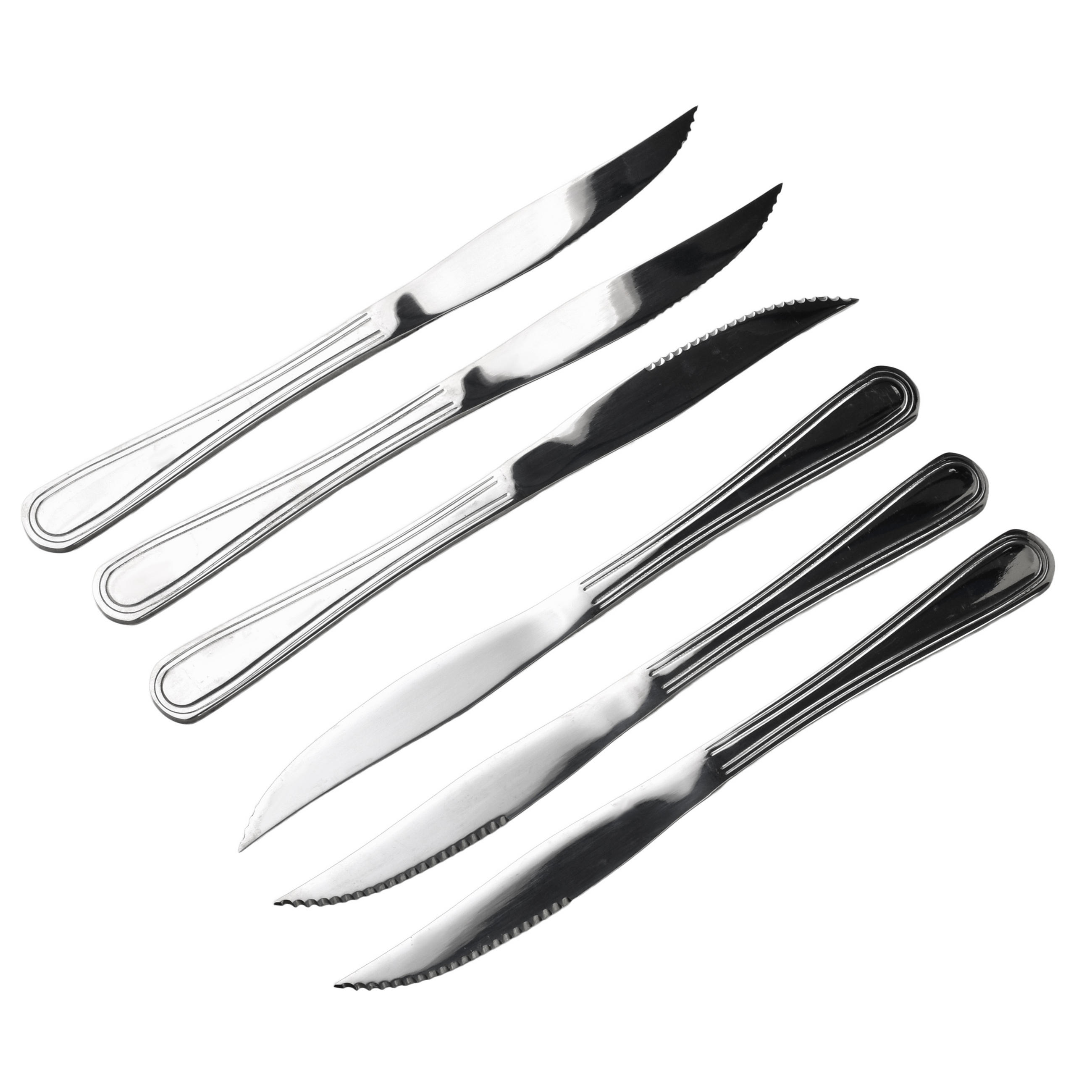 STEAKMESSER Dhalia Daisy 6-tlg silberfarben 2/2/23 cm Edelstahl - Silberfarben, Metall (2cm) - Mondex